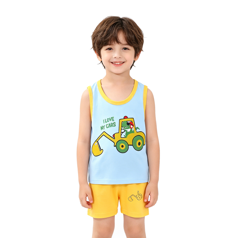夏の女の子パジャマ子供セット子供服ベストスーツ子供服ベビー綿 - Summer Clothing Baby Girl のレビューと価格