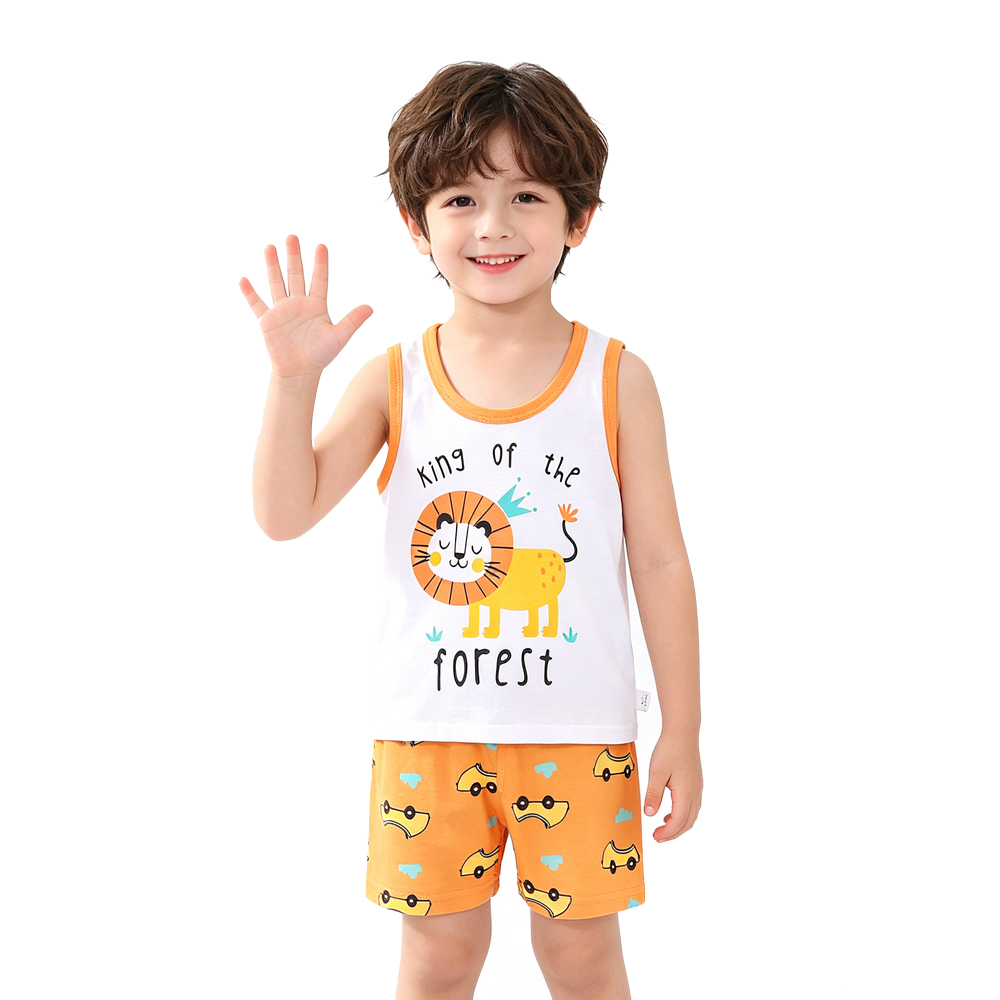 夏の女の子パジャマ子供セット子供服ベストスーツ子供服ベビー綿 - Summer Clothing Baby Girl のレビューと価格